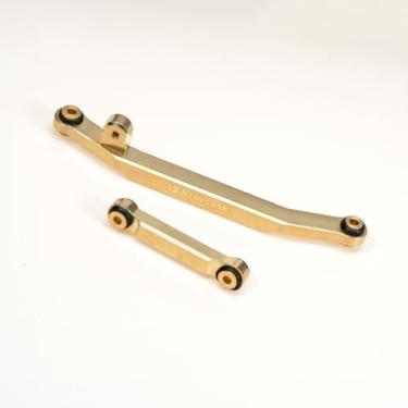 Imagem de RampCrab Brass Steering Links for FCX24, Steering Rod Tie Linkages Set for FMS FCX24, Fit for 1/24 RC Crawler Car FCX24 Power Wagon Butcher, Max Smasher Big Foot Monster Truck, K5 Blazer