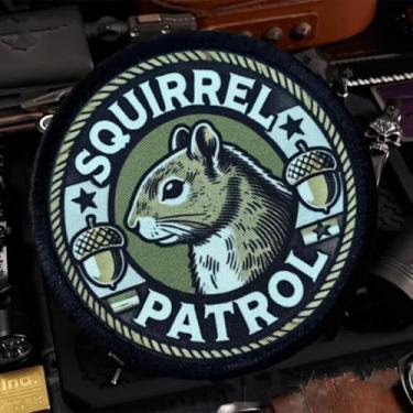 Imagem de Patch de esquilo secreto, 1 peça de remendos engraçados com meme, remendo de moral militar tático com fecho de gancho, acessórios de aplique para mochilas, coletes, jaquetas, jeans, chapéus