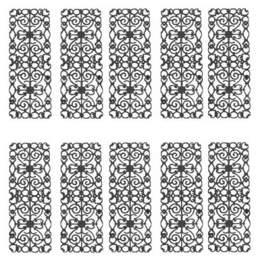 Imagem de Kit 10 Grades De Ferro Ramada Sacada Varanda Escada 95X36Cm - UNICLÁUD