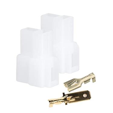 Imagem de Generic T Conector de fio elétrico automotivo tipo 2 pinos macho fêmea soquete plugue e pino conector de crimpagem kit de terminais de fio de crimpagem, plugue de alimentação de rádio, conjunto de
