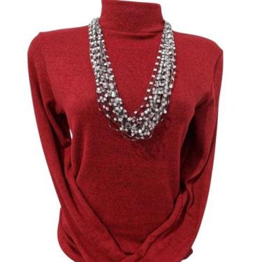 Imagem de Blusa Feminina de Lãzinha Tricot Cacharrel Gola Alta até GG - Levigne,