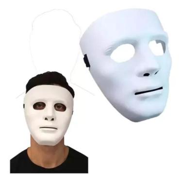 Imagem de Kit 7 Máscara Branca Lisa Sem Face Fantasia Halloween Festa - trends