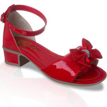 Imagem de Sandália Feminina Infantil Juvenil De Saltinho Baixo Salto - Pepite, V