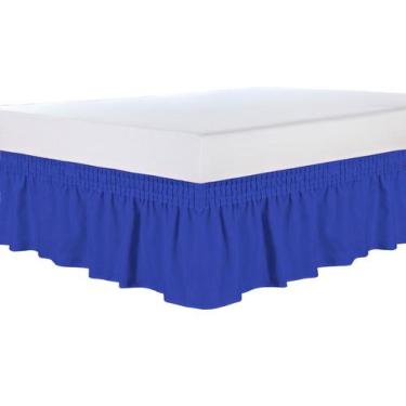 Imagem de Saia Box Casal Queen - Theovitex enxovais, Azul