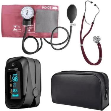 Imagem de Kit Enfermagem Aparelho Pressao Esfig Estetoscopio Completo Premium, V