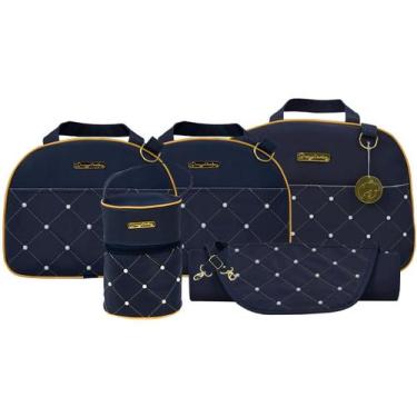 Imagem de Kit Bolsa Maternidade Frasqueira 5 Peças Unissex Bebê Impermeável - Ro