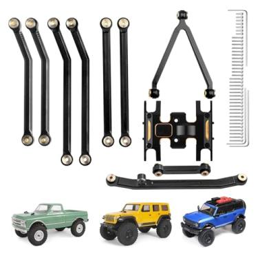 Imagem de HobbyPark SCX24 Chevrolet C10 Conjunto de placas e elos deslizantes de alumínio de alta folga para peças de reposição axiais SCX24 C10