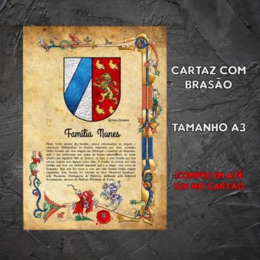Imagem de Brasão na família Nunes ( no cartaz tamanho A3) - @meu.brasao