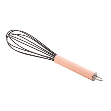 Imagem de Batedor de Ovos de Nylon Preto C/Cabo de Aço Inox Rose Lyor