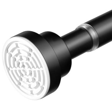 Imagem de Varão de cortina de tensão AIZESI Black Spring 70-130cm em aço inoxidá
