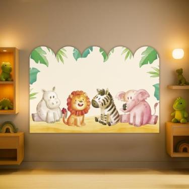 Imagem de Cabeceira de Cama Decorativa Infantil para Quarto de Meninos - Tema Safari (CabCerq-0048)