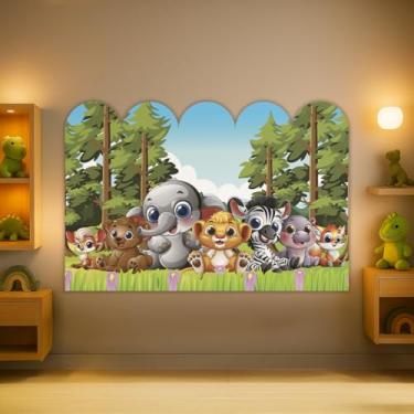 Imagem de Cabeceira de Cama Decorativa Infantil para Quarto de Meninos - Tema Safari (CabCerq-0047)
