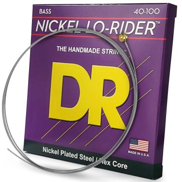 Imagem de Cordas de baixo DR Strings Nickel Lo-Rider 40-100 niqueladas