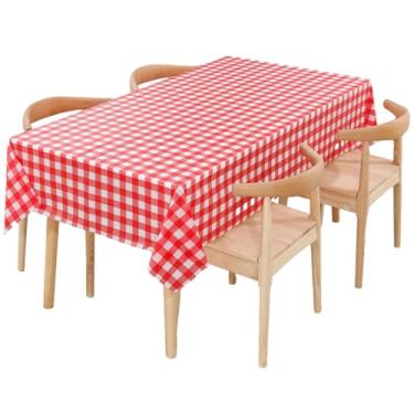 Imagem de Toalha de mesa quadriculada de plástico, toalha de mesa para uso ao ar livre, capa de mesa de piquenique para uso ao ar livre, toalha de mesa de plástico para uso ao ar livre, piquenique ao ar livre