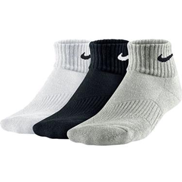 Imagem de Meias de treinamento Nike Performance Cushion Quarter (3 pares), Multi-color, Medium