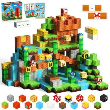 Imagem de Conjunto de brinquedos magnéticos Annexfun Magnetic Blocks 100 unidade