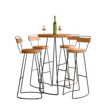 Imagem de Conjunto Mesa Bistrô Com 4 Banquetas Aérea Gourmet Aurora