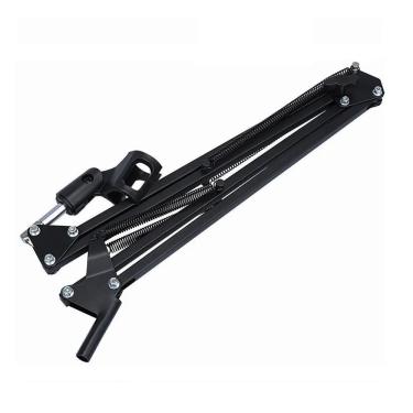 Imagem de Suporte Microfone Articulado Mesa Braco Profissional Dobravel Ajustavel Em Aco Podcast Gravacao Estudio