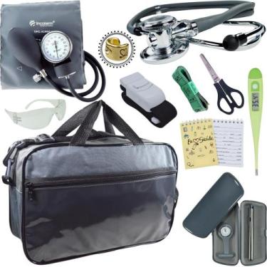 Imagem de Kit Enfermagem Top Cores Premium Completo Estagio - Love Saude, GRAFIT