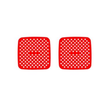 Imagem de Tapetes Silicone Protetor De Fogão Indução Quadrado(KIT 2 VERMELHOS)