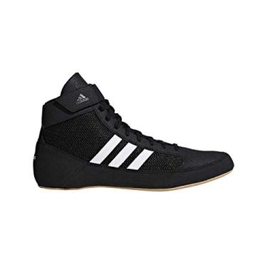 Imagem de adidas Tênis masculino de luta livre HVC, Preto/branco, 41