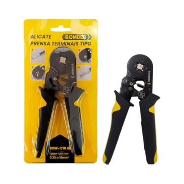 Imagem de Alicate Crimpar Prensa Terminal Ilhós – Ajuste 0,25 a 10mm² com Catraca, Trava de Segurança e Crimpagem Quadrada