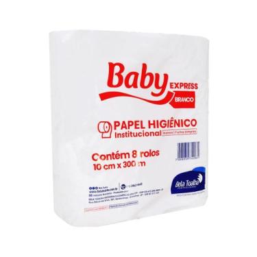 Imagem de Papel Higiênico Rolão Folha Simples Branco 8x300m Baby