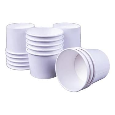 Imagem de Pote de Papel Branco Biodegradável Descartável Liso - 140ml - para Sobremesas (1000)