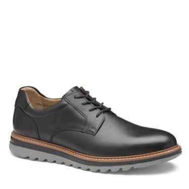 Imagem de Johnston & Murphy Sapato Oxford masculino Braxton bico liso, Grão integral preto, 8.5