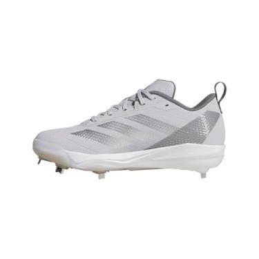 Imagem de adidas Tênis feminino de softbol Adizero Instinct 2.0, Cinza claro/prata metálico/cinza, 34