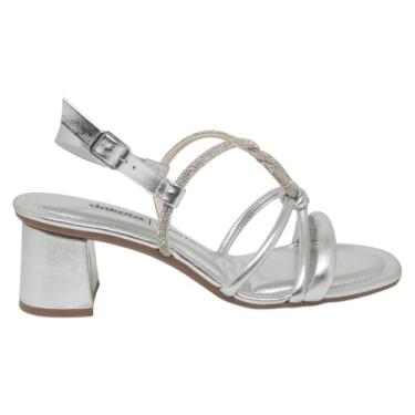 Imagem de Sandalia Social Salto Bloco Dakota Y7911 - Prata - 39