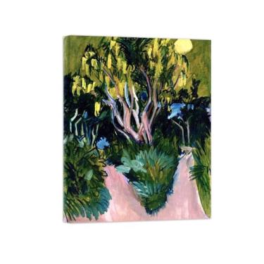 Imagem de Paisagem Abstrata Pôster Famosas Pinturas-Reprodução em Tela-Imagem Decoração Sala de Estar(Tree) 60x80cm-23x31in Tela Embrulhada