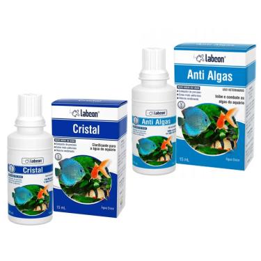 Imagem de Combo Kit Tratamento Para Aquário Alcon Labcon Cristal (Clarificante) E Anti Algas