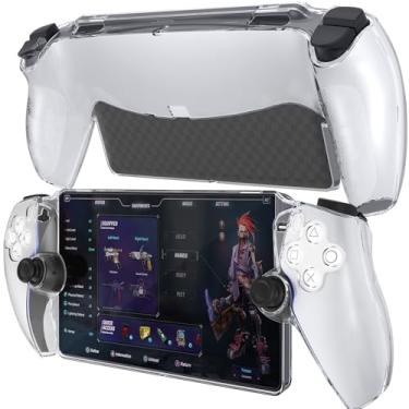 Imagem de HEYSTOP Case for PlayStation Portal with Screen Protector Tempered Glass, PS5 Portal Protective Case with Playstation Portal Accessories, Comfortable Ergonomic Grip Player & 6 Thumb Stick Caps (Clear)