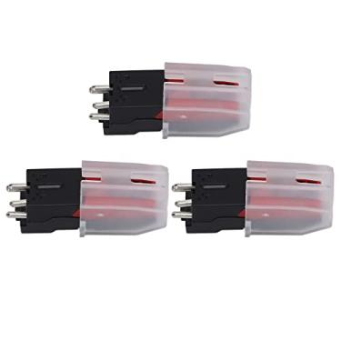 Imagem de 3 peças Agulha de toca-discos antigo fonógrafo de substituição para toca-discos Cartucho Piezo Cerâmica (modelo de mastro de plástico)