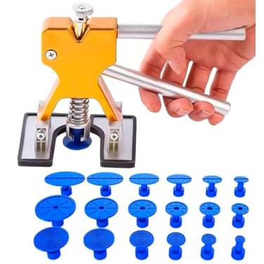 Imagem de Repuxadeira Alicate Martelinho de Ouro TRA100 The Black Tools Aço Inox, Altura Ajustável, 18 Ventosas Remoção de Amassados em Carros, Motos e Eletrodomésticos