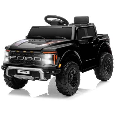 Imagem de Carrinho Elétrico Infantil Licenciado Ford F150 Raptor 12V, com Controle Remoto, Luzes de LED, Música MP3, Cinto de Segurança 3 Pontos -