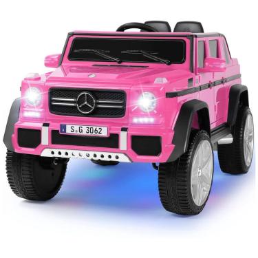 Imagem de Fitnessclub Carro, Carrinho Mercedes Benz G650S Elétrico 1 Assento 12V, com Luzes de LED, MP3, Rosa