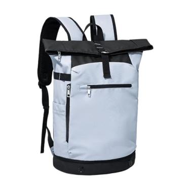 Imagem de harayaa Mochila de tênis com rodinhas para laptop de 14 polegadas para mulheres e homens, bolsa de badminton, bolsa de tênis para academia, atividades ao ar, Branco