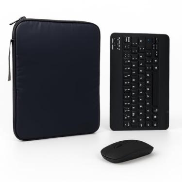 Imagem de “Kit Capa Bolsa + Teclado e Mouse Bluetooth Recarregável para Tablets – Compatível Samsung Galaxy Tab A9/A9+, S6 Lite, S9 FE e Tab S10 FE”