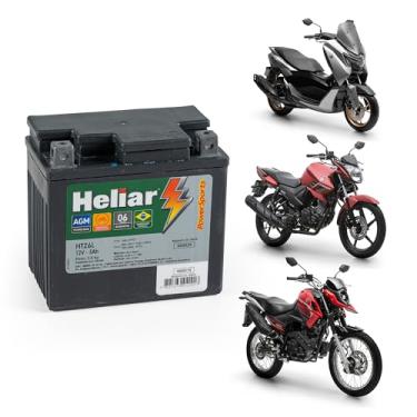 Imagem de Bateria Moto Htz6l Biz 110/125 Cg 125/150 Heliar 5ah Selada Envio Já