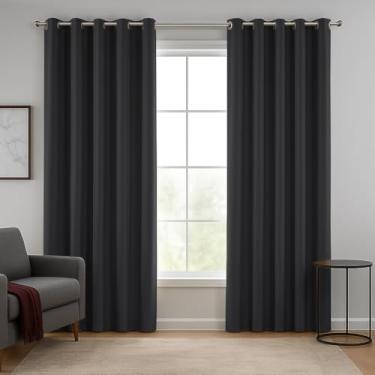 Imagem de Cortina De Tecido Blackout Janela Grande 3,00x2,50 Para Sala Quarto Escritório (PRETO)