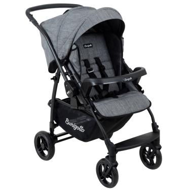 Imagem de Carrinho de Bebe Burigotto Reversivel Rio K 22 Mesclado Preto