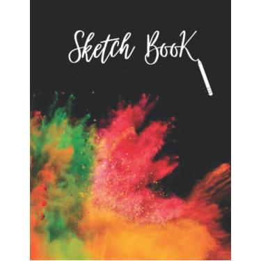 Imagem de Sketch Book: sketchbook large notebook for drawing, doodling or sketching 110 Pages, 8.5" x 11". (Blank Paper Drawing and Write Journal) good quality white paper.