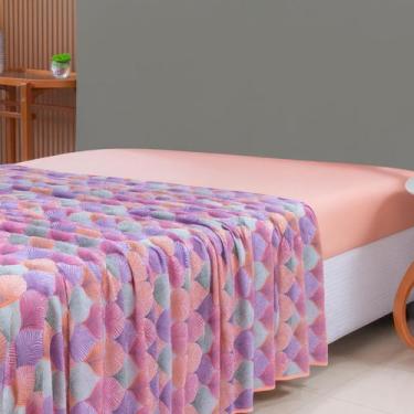 Imagem de Lençol de Cima King Malha 100% Algodão Estampado Avulso sem Elástico S