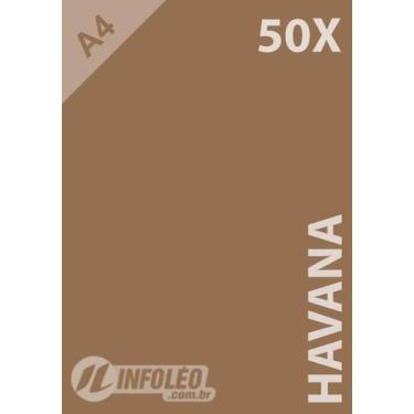 Imagem de 50 Folhas Papel Color Plus Havana (Marrom Claro) A4 180g