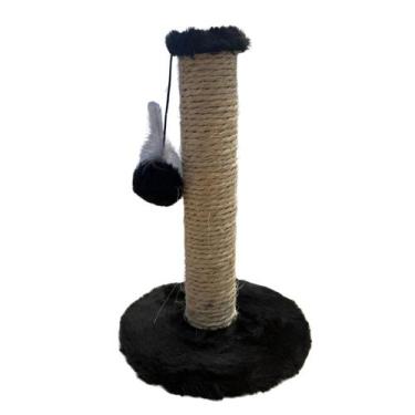 Imagem de Arranhador para Gatos Brinquedo com Pompom Gatinhos - Le Petin, Preto