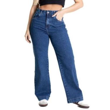 Imagem de Calça Jeans Sawary Wide Leg Petit - 280840 - Azul 36-Feminino