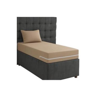 Imagem de Capa Colchão Solteiro com Zíper Bali - Adomes, Bege