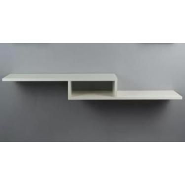 Imagem de Rack Para Tv Suspenso Md + Kit 4 Prateleiras Nicho Jogo Sala Quarto(Apenas Rack Nicho)